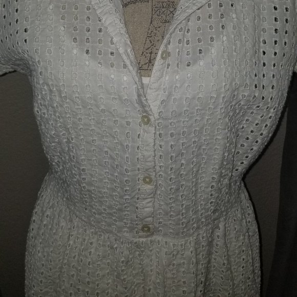 White Sailor Style Lined (tank dress) Dress - Picture 6 of 12